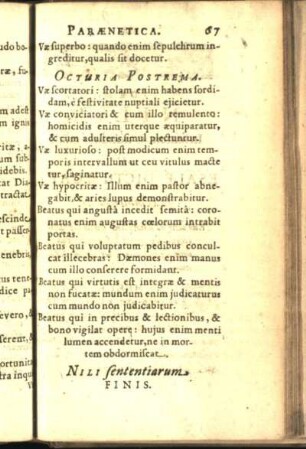 Octuria Postrema.
