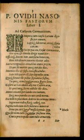 P. Ovidii Nasonis Fastorum Liber ...