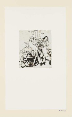 Interieur mit Hortense Mancini und Louis XIV.