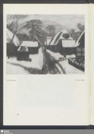 Otto Modersohn: Dorf im Schnee