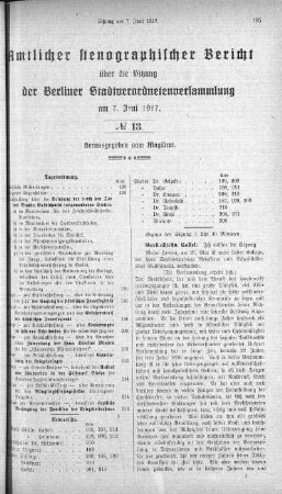 No. 13, 7. Juni 1917