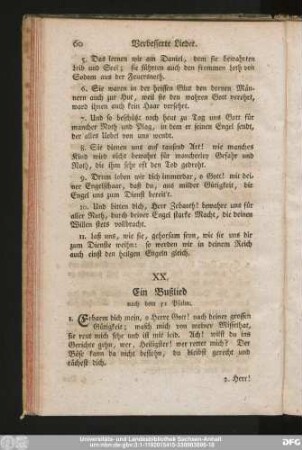 XX. Ein Bußlied nach dem 51 Psalm.