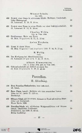 Porzellan II. Abteilung (Nr. 406-443)