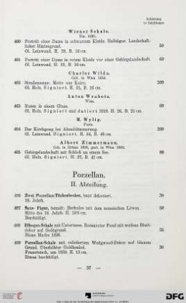 Porzellan II. Abteilung (Nr. 406-443)