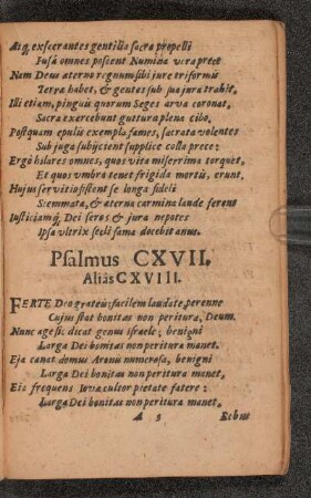 Psalmus CXVII. Alias CXVIII.