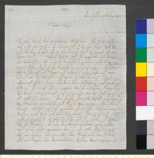 Brief von Goethe, Katharina Elisabeth an Goethe, Johann Wolfgang von
