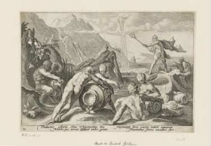 Neptun bereitet die große Flut vor, Blatt 10 der Folge "Ovids Metamorphosen Buch I"