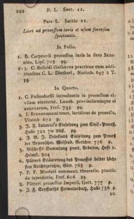Sectio 11. Libri ad processum iuris et usum forensem spectantes.