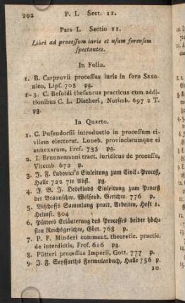 Sectio 11. Libri ad processum iuris et usum forensem spectantes.