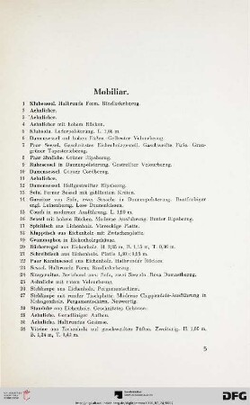 Mobiliar (Nr. 1-119)