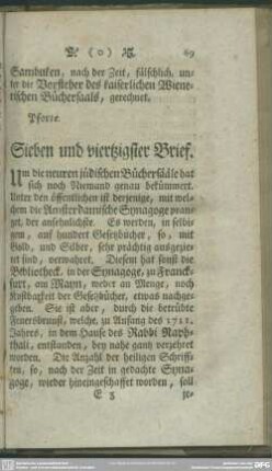 Sieben und viertzigster Brief