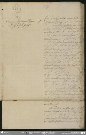 Eigenh. Briefkonzept von August Wilhelm von Schlegel an Philipp Joseph von Rehfues, Bonn, 27.05.1825