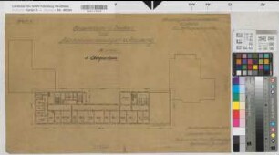 Arnsberg, Regierungshauptgebäude, Lehrerinnenseminarplan, 3. Obergeschoss, Grundriss, Entwurfsplan