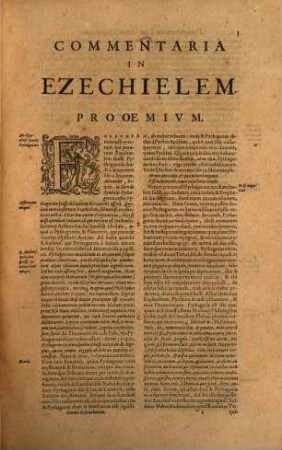Commentaria In Ezechielem Prophetam