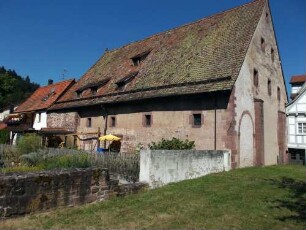 Hirsau-Kloster St Aurelius-Ansicht von Südsüdosten-ehemalige Romanische Basilika-1584 Profaniert-anschließend zum Speichergebäude umgebaut-Chor mit Apsiden abgebrochen