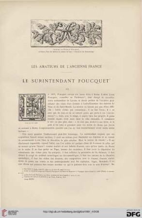 7: Les amateurs de l'ancienne France, [3] : le Surintendant Foucquet