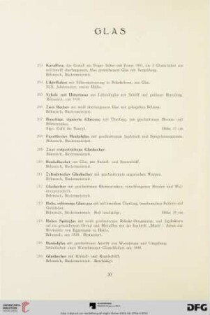 Glas (Nr. 203-223)