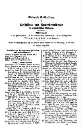 Siebente Abtheilung
