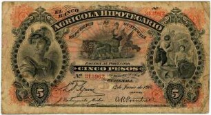 Geldschein, 5 Pesos, 1.6.1917