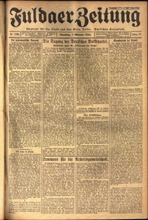 Ausgabe vom Dienstag, den 05. Oktober 1926.