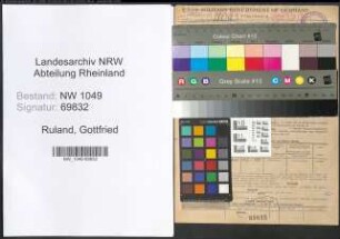 Entnazifizierung Gottfried Ruland , geb. 23.02.1897 (Spediteur)