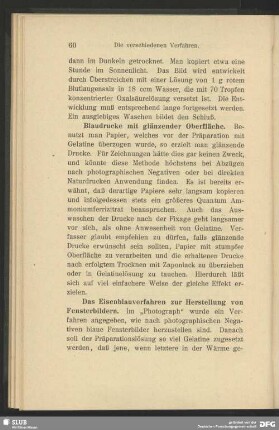 Blaudrucke mit glänzender Oberfläche