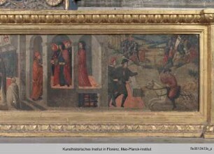 Kreuzigung Christi : Predella mit Szenen aus dem Leben des heiligen Andrea Corsini
