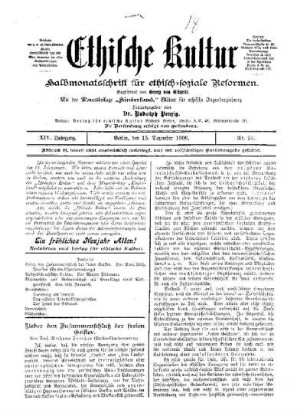Ueber den Zusammenschluß der freien Geister