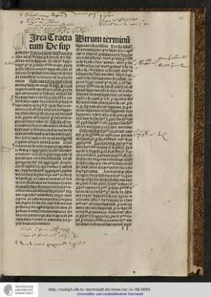 [C]irca tractatum de suppositionibus dubitatur quod sit subiectum atttributionis...