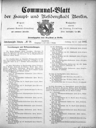 1887,29: No. 29, 17. Juli 1887