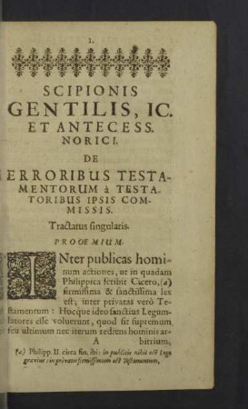 De Erroribus Testamentorum à Testatoribus ipsis commissis.