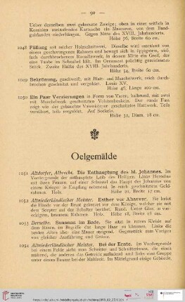 Oelgemälede (Nr. 1051-1125)