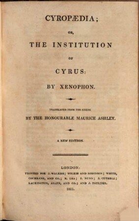 The works of Xenophon : in four volumes. 2, Containing the institution of Cyrus