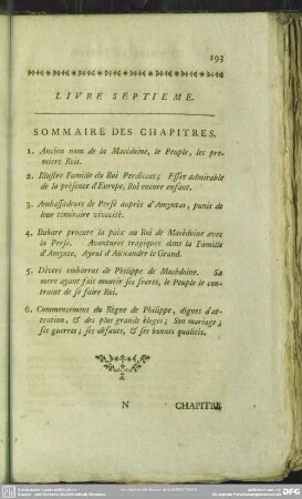 Livre Septieme