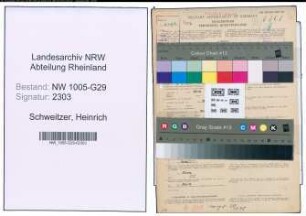 Entnazifizierung Heinrich Schweitzer , geb. 11.03.1891 (Bahnsekretaer)
