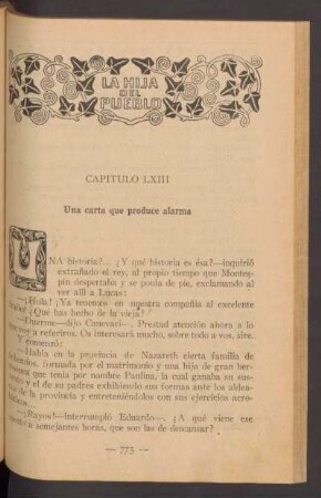 Capítulo LXIII - Una carta que produce alarma
