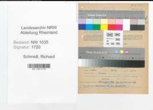 Entnazifizierung Richard Schmidt , geb. 22.08.1891 (Steiger)