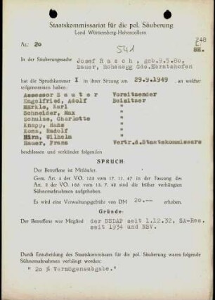 Rasch, Josef