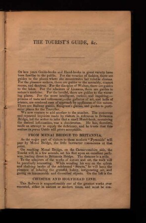 The Tourist's Guide, &c.