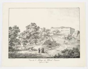 Vue de l’Abbaye du Mont Cassin, Blatt 9 der Folge "Ansichten von Italien"