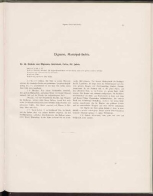 Dignano, Munizipal-Archiv.