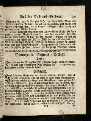 321-327, Dreyzehende Passions-Predigt