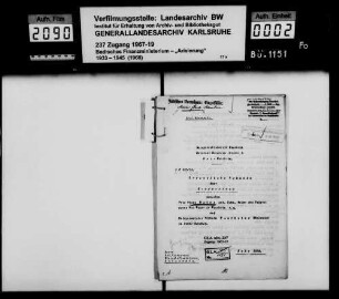 Maier, Flora geb. Kahn, Witwe des Max Maier, Privatmann in Mannheim Käufer: Wilhelm Faulhaber, Metzgermeister Eheleute in Brühl/Rohrhof Lagerbuch-Nr. 2381 Mannheim