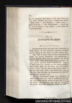 Nro. 38. Verfertigung der Stärke.