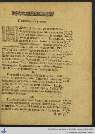 Controversiae.