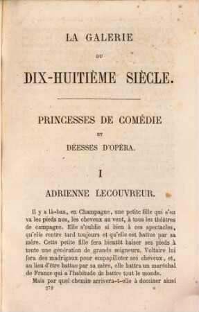 Galerie du XVIIIe siècle, 2. Princesses de comédie et déesses d'opéra