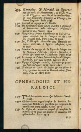 494-522, Genealogici et Heraldici - Oratores