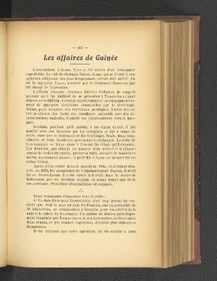 Les affaires de Guinée.