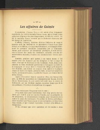 Les affaires de Guinée.
