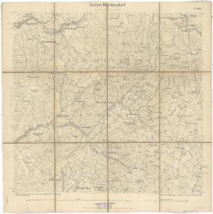 Section Markersdorf aus: Topographische Karte (Äquidistantenkarte) Sachsen